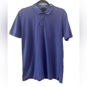 Hugo Boss Logo Polo Shirt Men's US Large‎ Short Sleeve Purple L (0704)